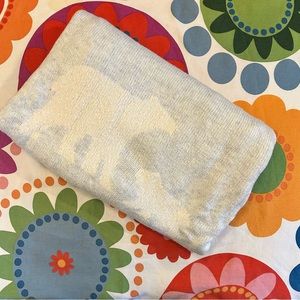 Loft Women’s Holiday Sweater Light Grey and White Size Medium